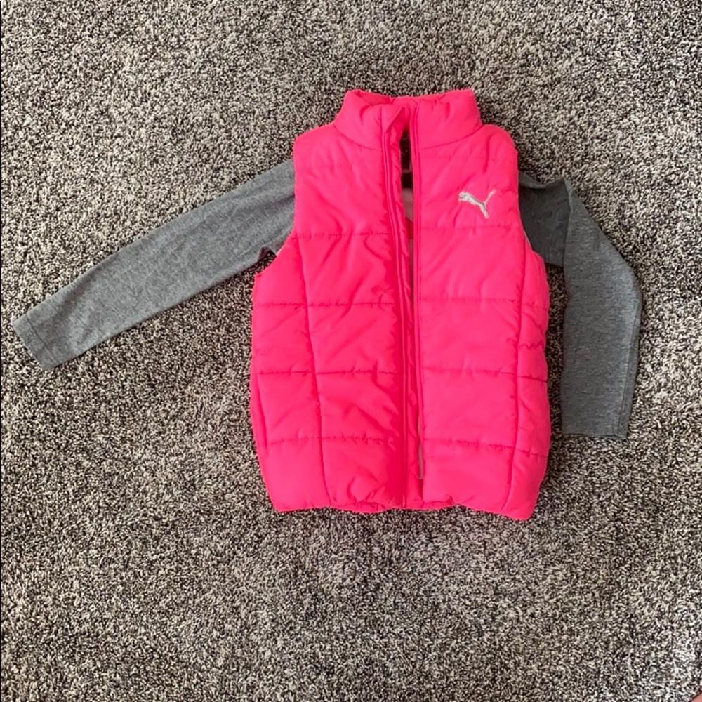 Puma long sleeve T with puffer vest